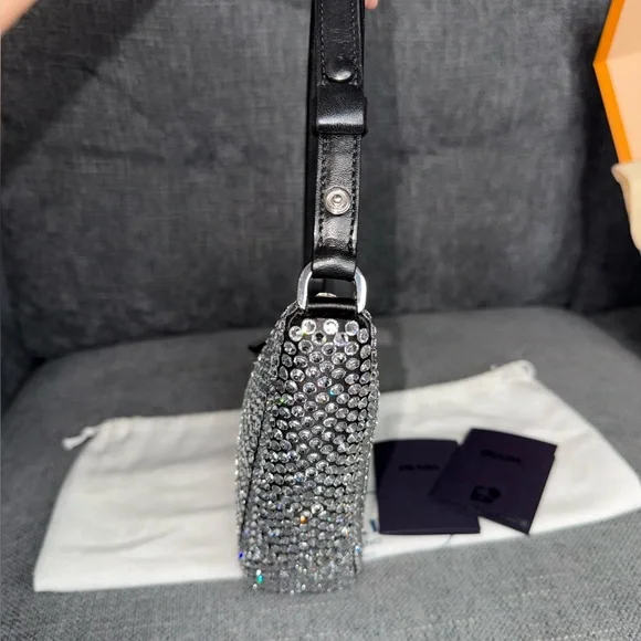 PRADA crystal Triangle shoulder bag - Picture 7 of 10
